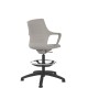 Light Grey Perforated Shell Draughtsman With Black Swivel Base